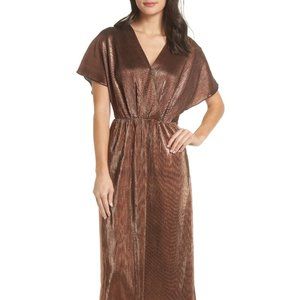 Charles Henry Crossover Midi Dress